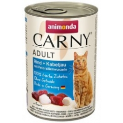 ANIMONDA CARNY CAT ADULT WOŁOWINA, DORSZ, KORZEŃ PIETRUSZKI PUSZKA 400G